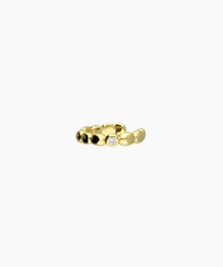 Earcuff med zirkon - Forgyldt
