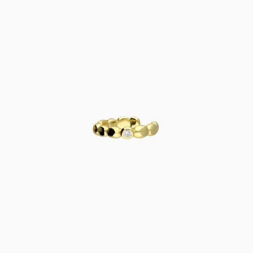 Earcuff med zirkon - Forgyldt