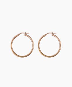 Lady Round Øreringe Rosaforgyldt